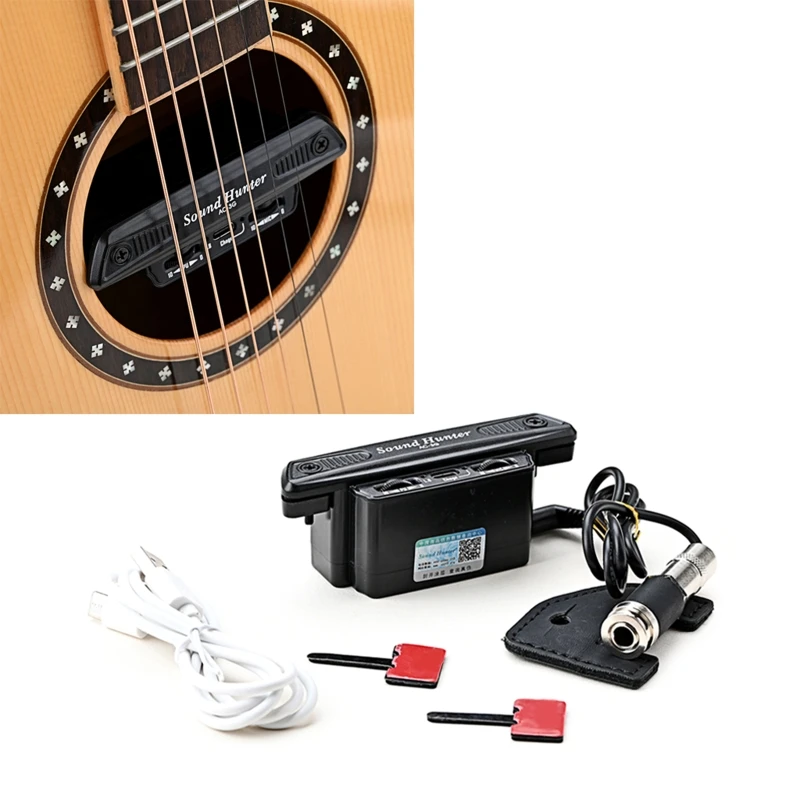 

Durable Acoustic Active Guitar Pickup Sound Guitar Pickups Soundhole Pickup with Mic Pickup for Classic Acoustic Guitar