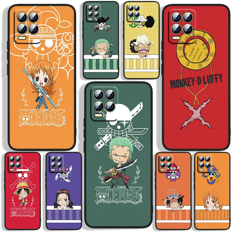 

D-Luffy Ones Pieces Anime Phone Case For OPPO Realme C2 C3 C11 C20 C21 C21Y Q3S Q5i X2 X3 GT Neo2 GT2 GT Neo3 Black Cover Funda