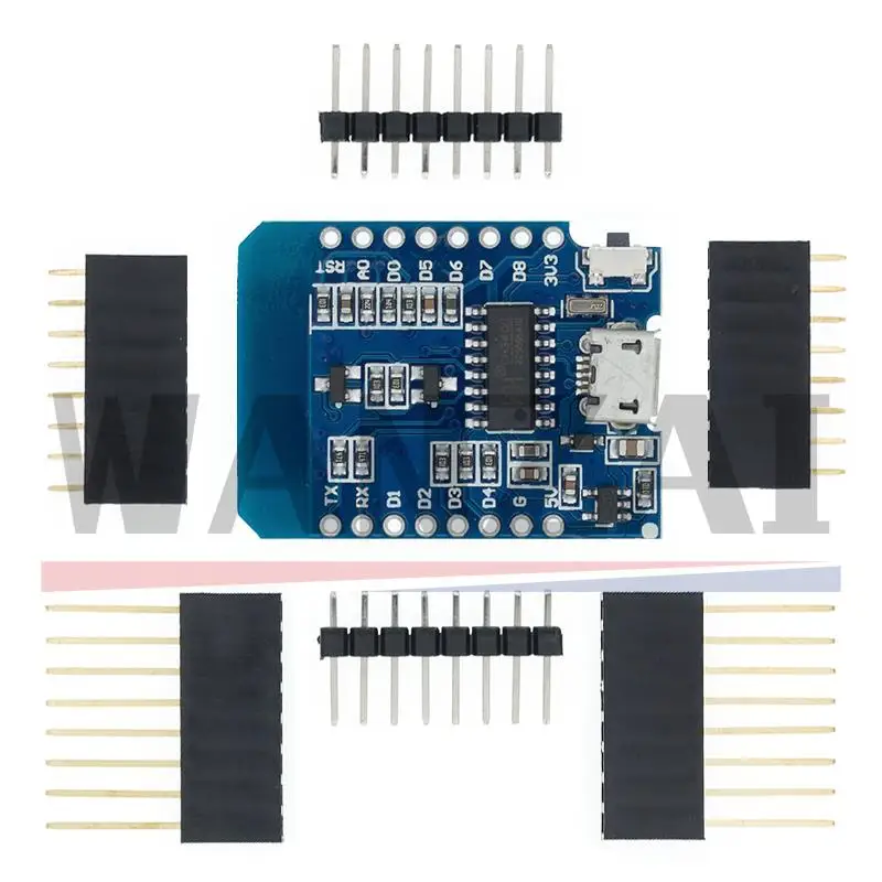 WeMos D1 Mini Pro V3.0.0 Bytes Lua WIFI Интернет вещей макетная плата на основе ESP8266 CH340G Nodemcu V2 4 Мб/16