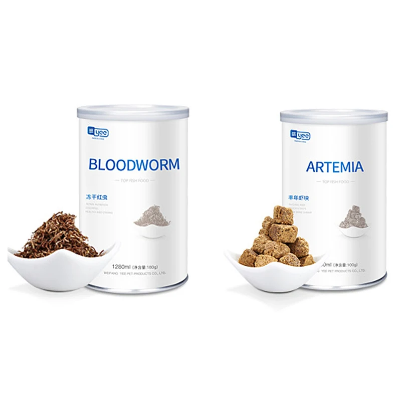 

YEE Aquarium Tank Artemia Natural Freeze Dried Salina Red Blood Worm Fish Shrimp Food Feed for All KindsTropical Aquatics