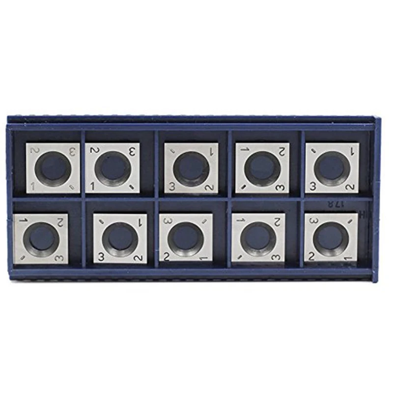 

14Mm Square Straight Carbide Cutter Insert,Pack Of 10, Designed For Spiral/Helical Planer Cutter Head Wood Lathe Tool