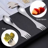 spork cutlery tool portable kitchen spoon stainless steel 3 in 1 fork