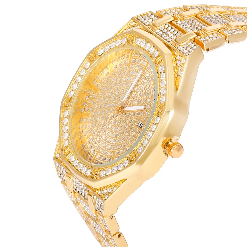 Женские роскошные часы Набор браслетов золотого и серебряного цвета