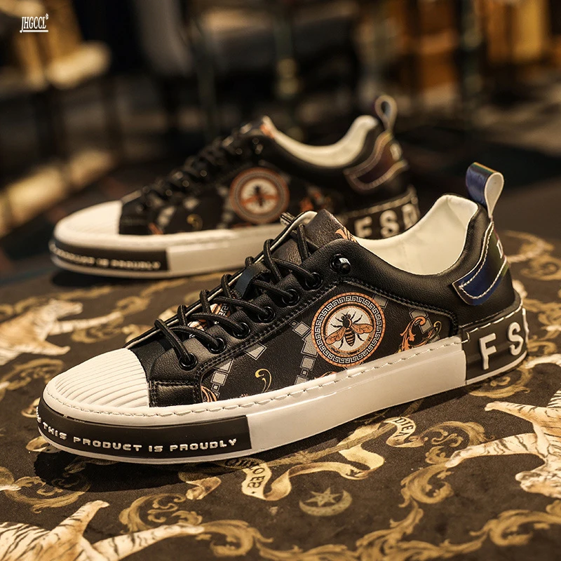 Мужские повседневные туфли в Европейском стиле модные белые кроссовки с