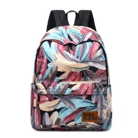 womens backpack design feather print feather pattern youth anti theft travel packbag girls student school bags female bagpack