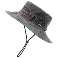 summer mens cotton bucket hat uv protection sun caps multipurpose outdoor climbing fishing tourism brim sun fisherman hats