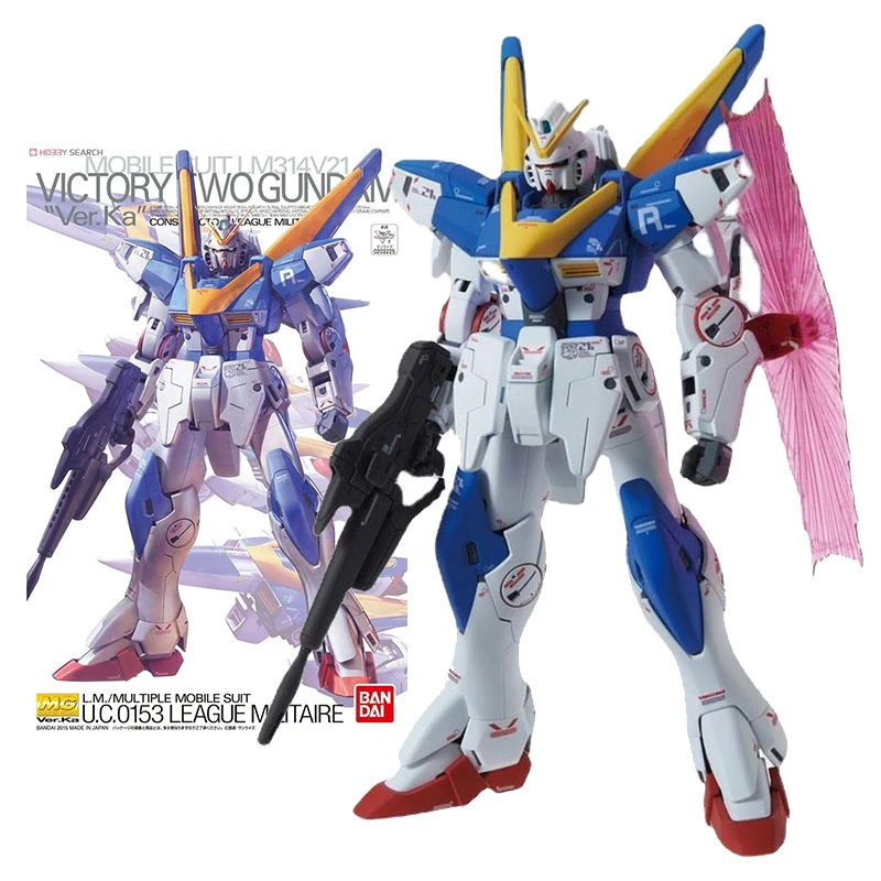 

Original Genuine Gundam Model Kit Anime Figure MG V2 LM314V21 Victory 2 Collection Gunpla Anime Action Figure Toys for Children