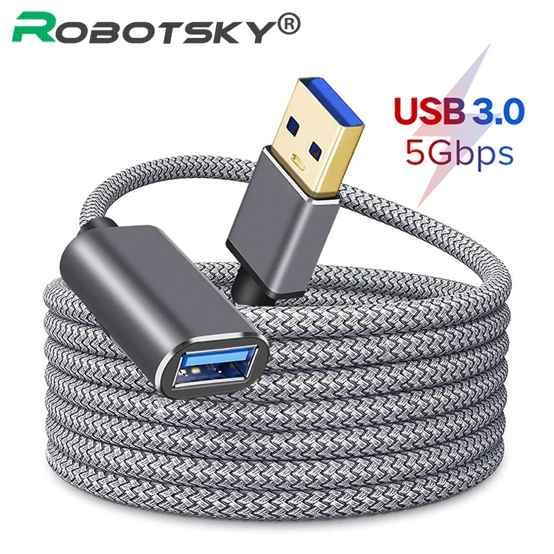 USB Extension Cable USB 3.0 Cable 5Gbps Male To Female Data Cable Extender Game Charging Extension Cable For PC TV Projector