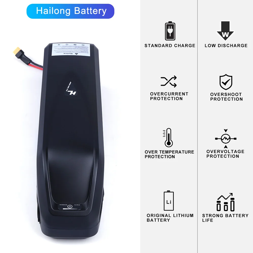 

Hailong Original 48v 36v 20Ah 30Ah Electric Bike Polly DP-9 40A BMS 18650 Cells 500W 750W 1000W 1500W Li-ion Battery