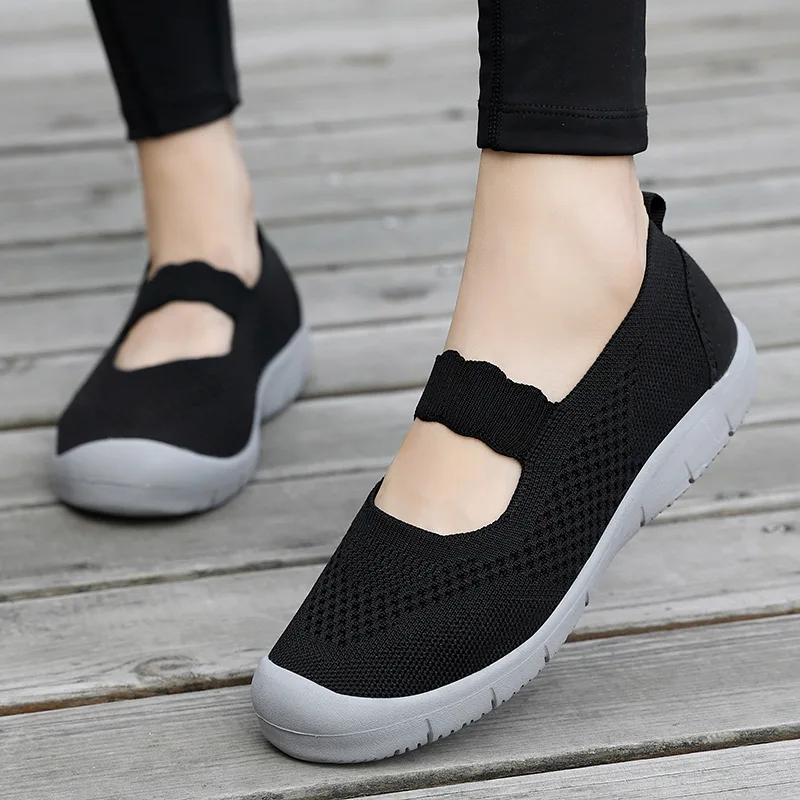 

Women Summer Breathable Sneakers Vulcanized Shoes Casual Anti Slip Light Flat Walking Running Mother Ladies Loafers