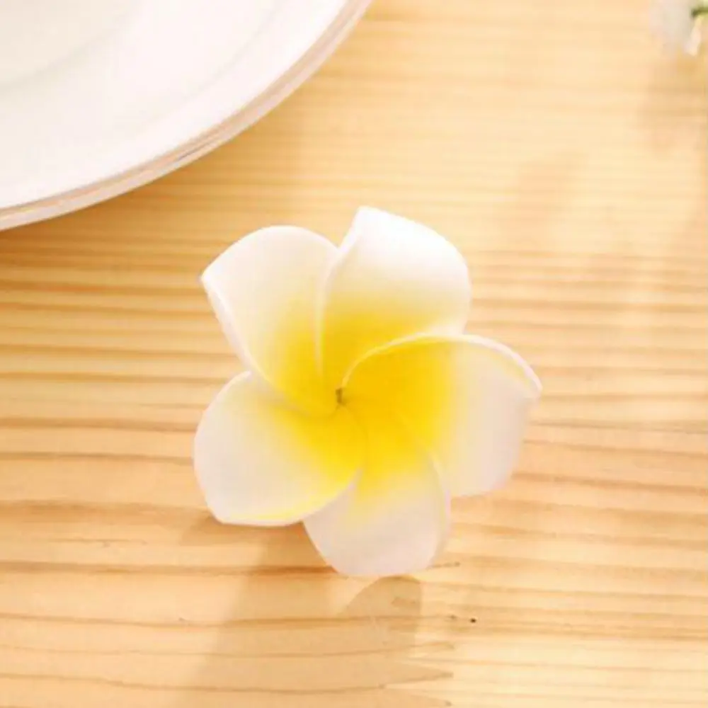 Новый аксессуар для волос из пены с цветком плюмерии девочек/женщин заколки