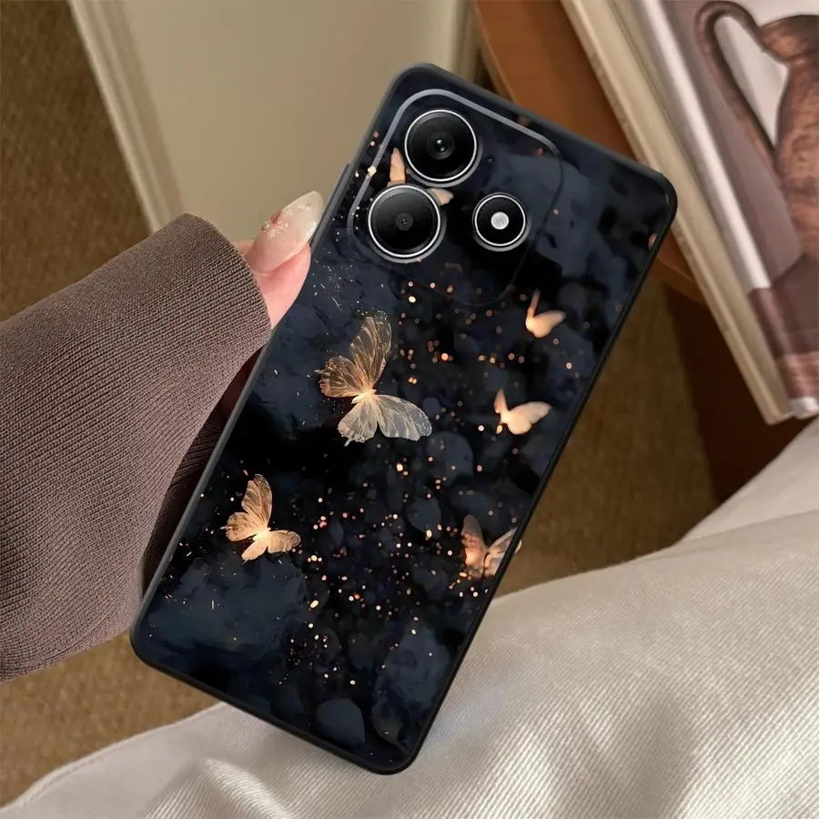 Фото Чехол для Xiaomi Redmi Note 15 10 12 11 9 8 12C 13C 14C A7 Pro 13 14 Pro Plus, чехол для телефона A2 A5 A1 K40 A4 K80, волшебная бабочка №5