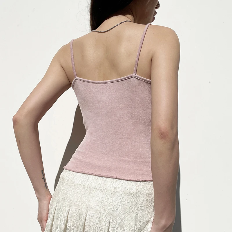 Женский топ без рукавов IAMHOTTY с цветочным кружевом и V-образным вырезом