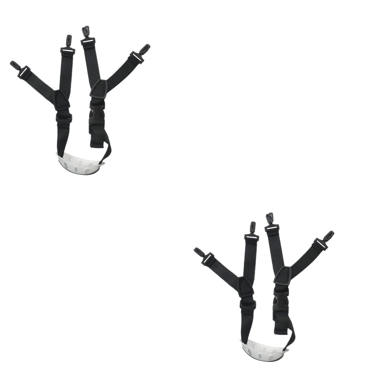 

2pcs Weight Adjustable High Strength Mandibular Fabric Strap(Black and Chin Rest Black or White for Random)