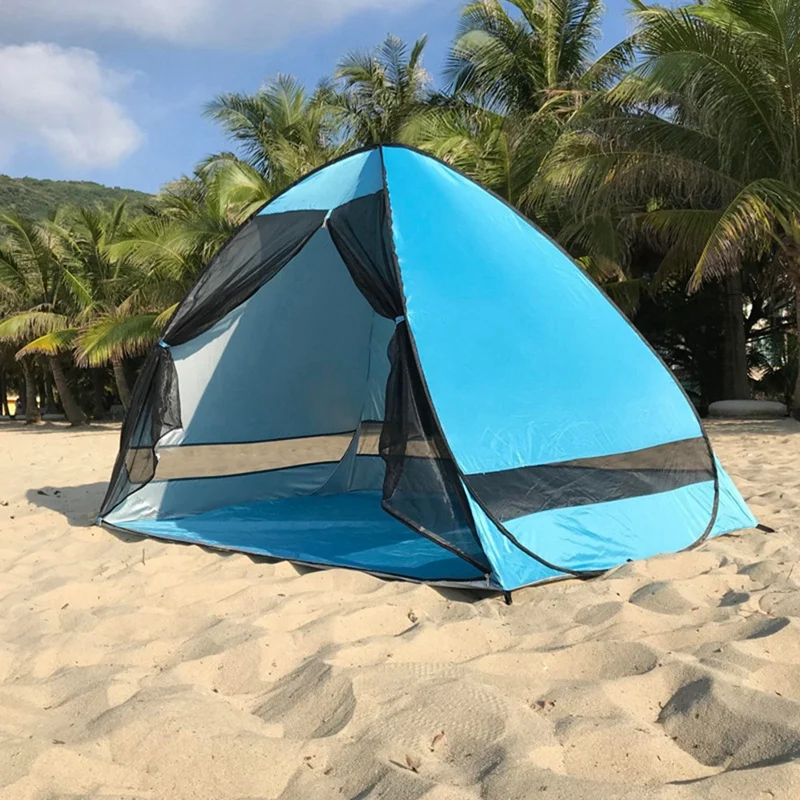 

Gauze Net Tent Fully Automatic 2 Second Quick-Opening Anti-Mosquito Beach Sunshade Tent Outdoor Hiking Camping Tent