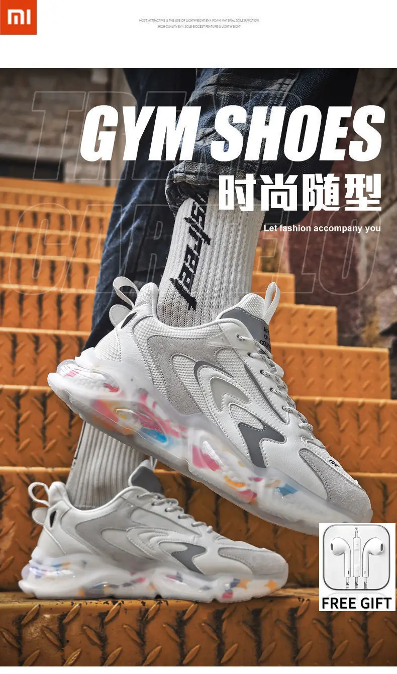 

Xiaomi Youpin Spring Summer Wonmen' New Mesh Breathable Non-slip Light Air Cushion Sports Running Shoes Comfortable Casual Shoes