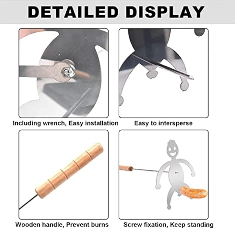 Hot Dog Grill Sausage Roller And Marshmallow Stick Set