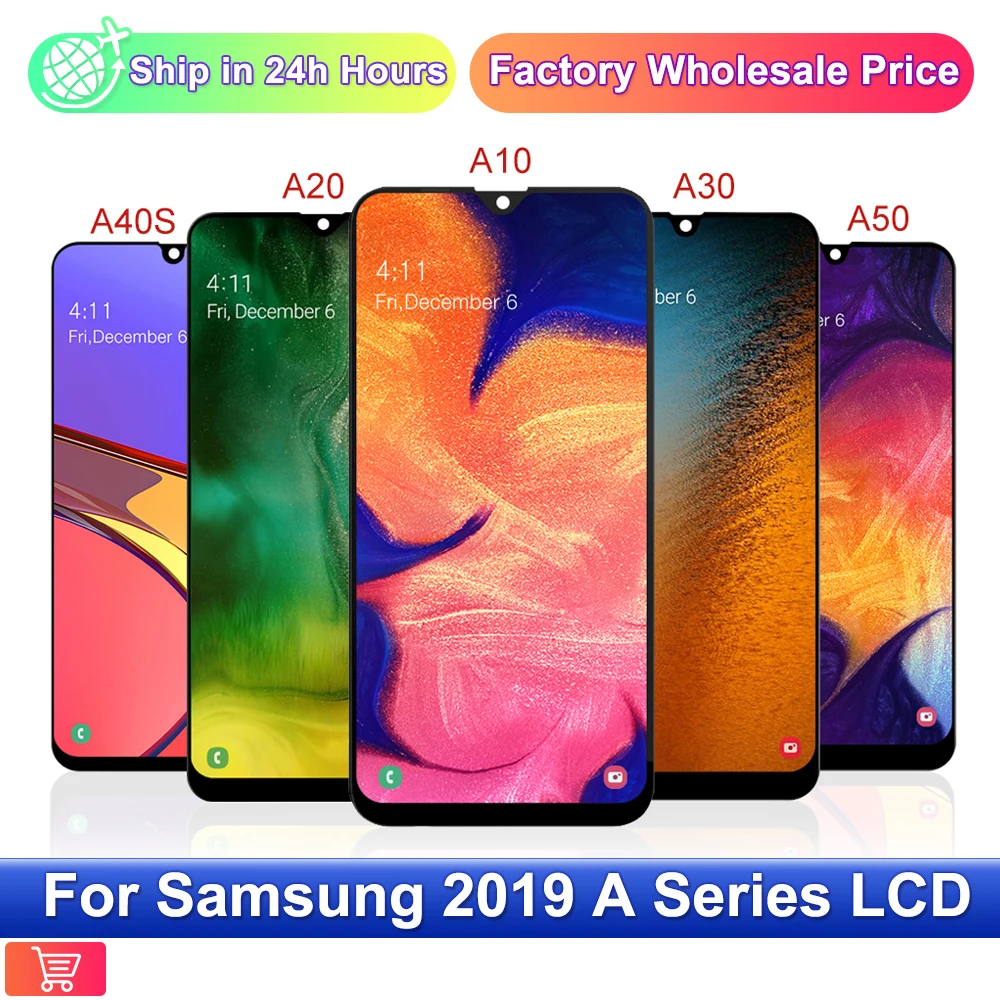 

For SAMSUNG GALAXY A10 A105 A20 A205 A20S A207 A30 A305 A30S A307 A50 A505 A70 A705F LCD Display Touch Screen Digitizer Assembly