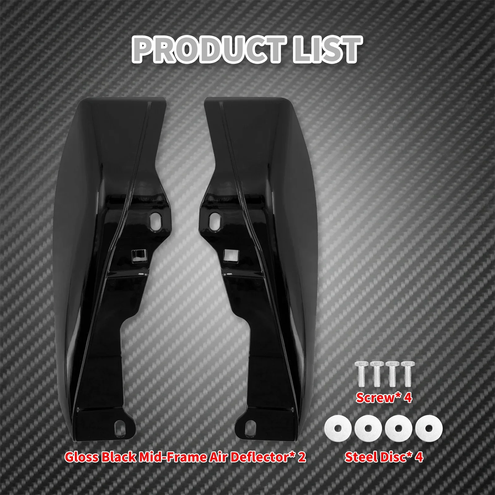 

Воздушный дефлектор средней рамы мотоцикла, теплозащитный экран, накладка для Harley Touring Electra Street Glide Road King FLTRX 2001-23 24-Up