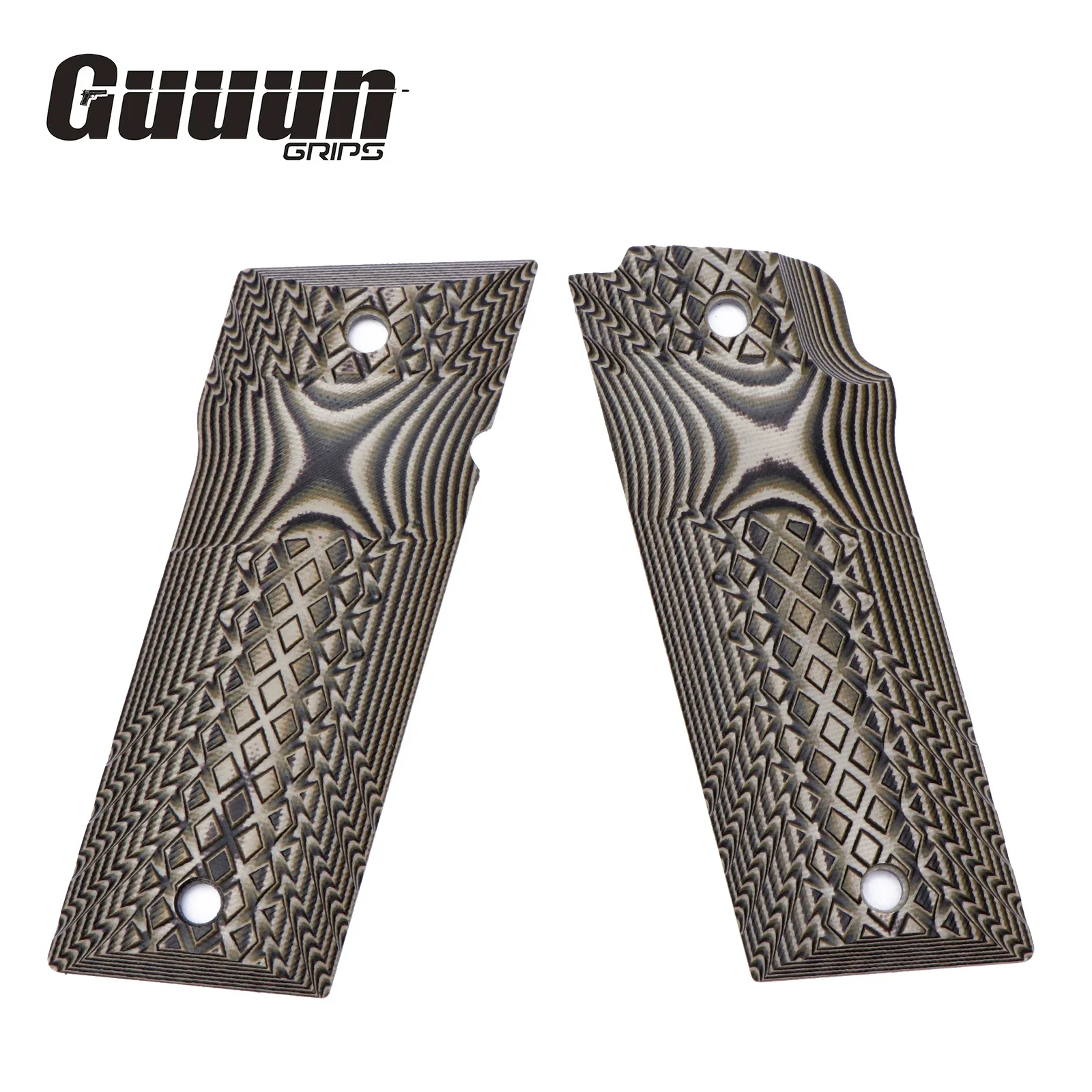 Ручки Guuun G10 для автоматических ручек Coonan 357 Magnum 1911 текстура OPS Crosshatch