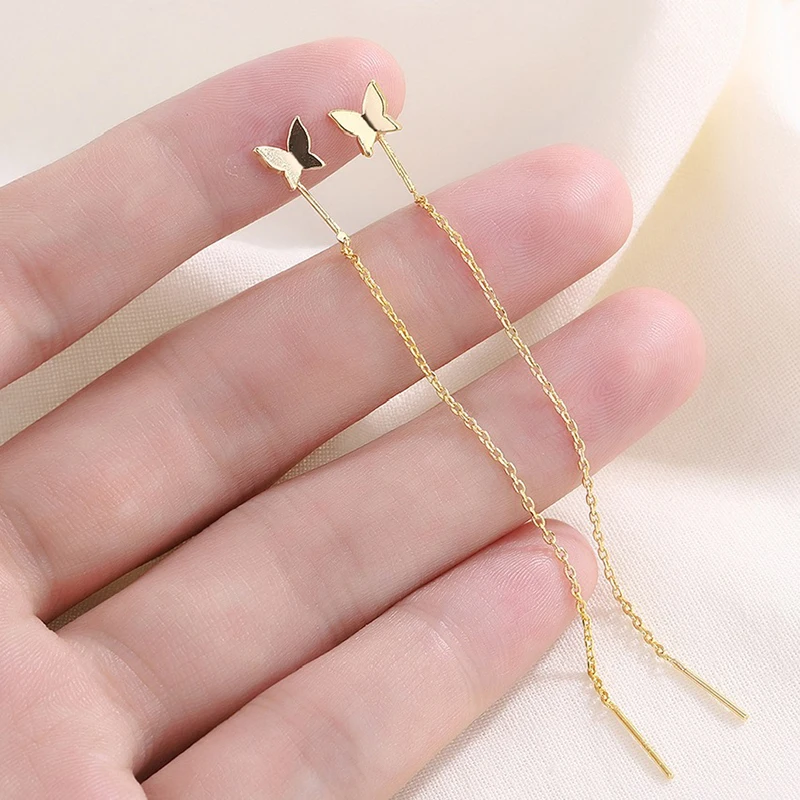 Милые романтичные серьги-подвески с подвесками в виде Соединенных сережек для