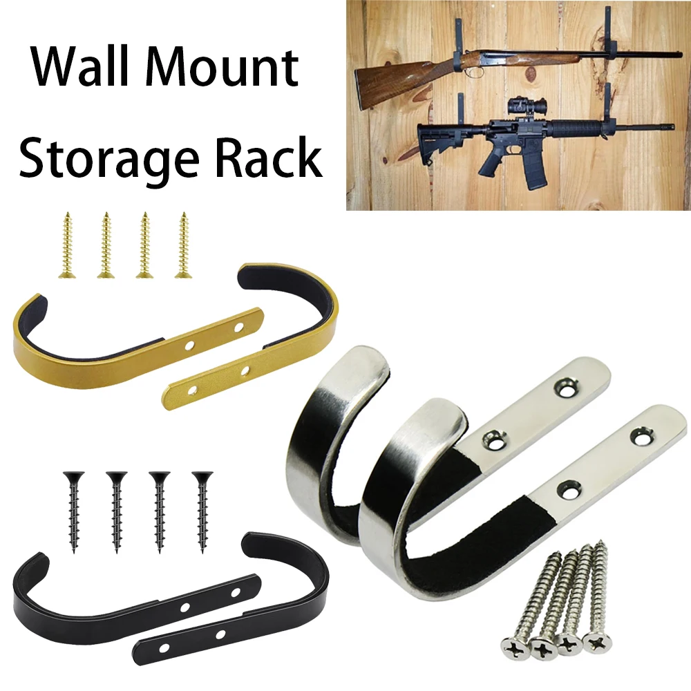 

MAGORUI 1 Pair of Wall Mounted Storage Racks With Scratch Resistant New Stainless Steel Gun Racks, Stainless Steel Gun Rack