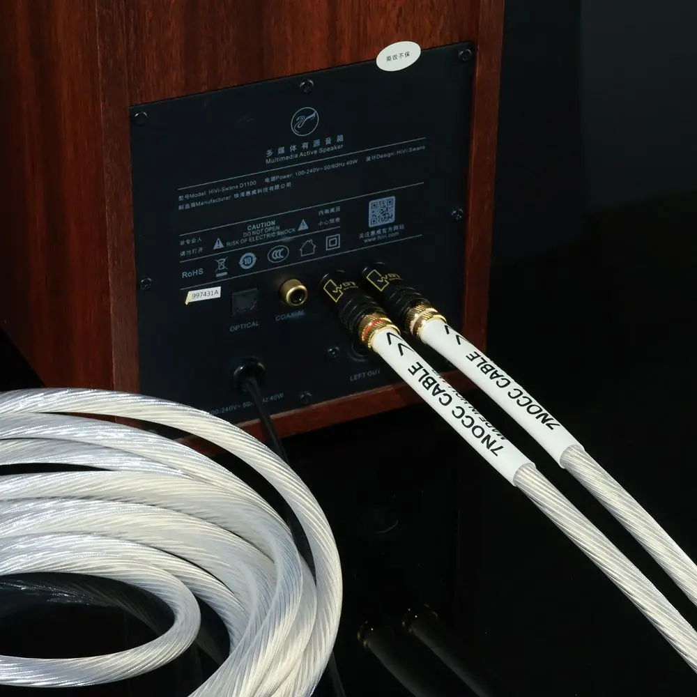 Высококачественный RCA-кабель 7NOCC с позолоченными разъемами WBT, шумопоглощающий, Hi-Fi, аудиофильский соединительный провод для домашнего кинотеатра (art.: 3920da25aaa2e) - 3920da25aaa2e