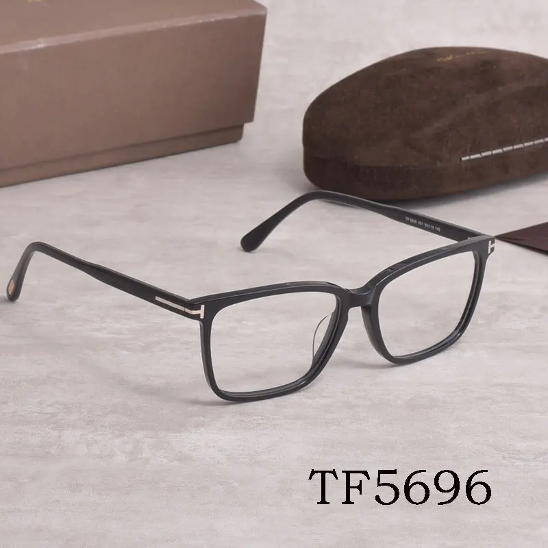 TF Optical Eyeglasses Frames Fashion Square Acetate Women Men Reading Myopia Prescription Glasses Frame TF5696 EyeGlasses