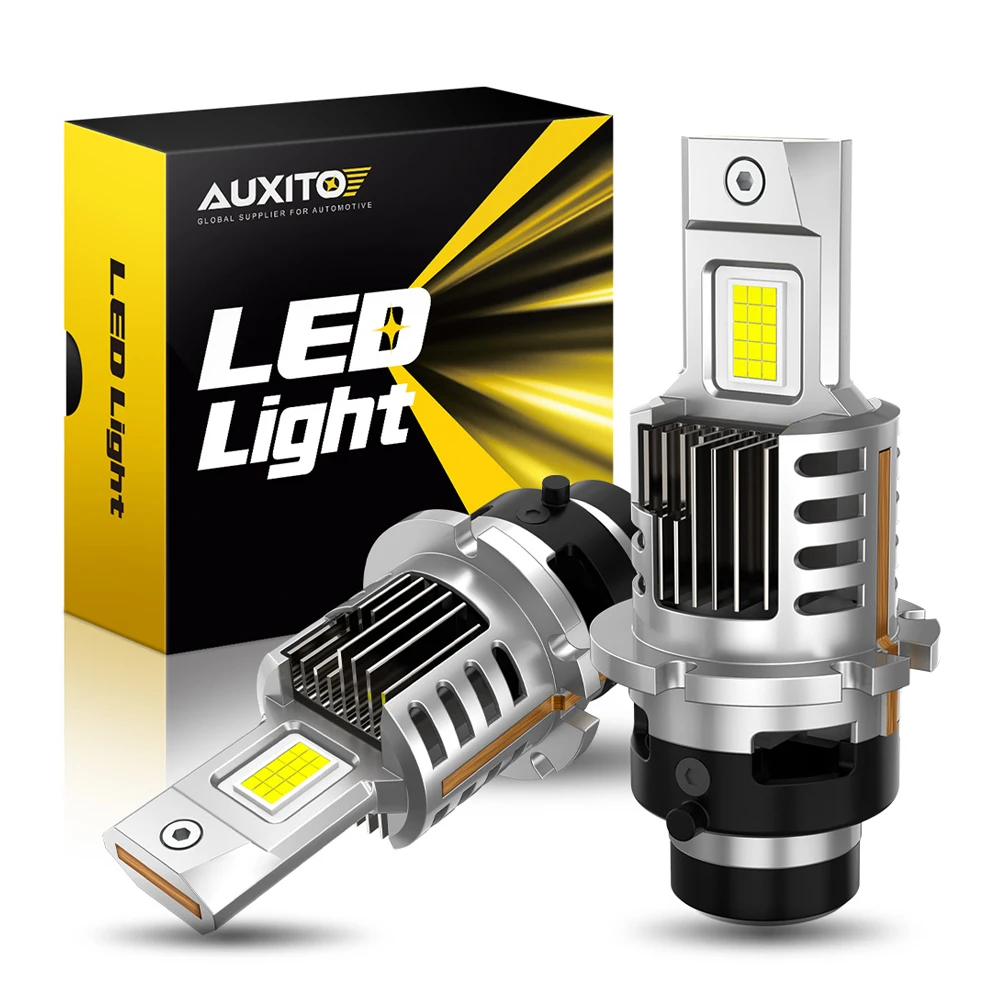 

AUXITO 2 шт. Turbo D4S D2S Светодиодные лампы Canbus 6500K Белый D2R D2C D4R Светодиодные лампы для фар Автомобильный комплект Plug&Play HID Conversion Kit