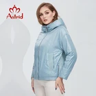 Astrid 2022, Весенняя женская куртка, теплые стеганые пальто из норкового флиса, короткая тонкая парка с капюшоном на молнии, верхняя одежда AM-9781