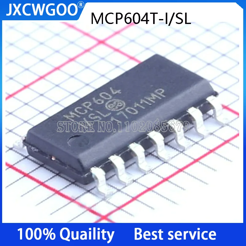 

10PCS MCP604T-I/SL MCP604-I/SL MCP604 SOP14 Operational amplifier chip New Original