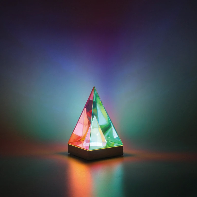 

LED Pyramid Bedroom Decor Night Light USB Color Dimming Atmosphere Lamps Home Bedroom Decoration Birthday Gift Decorative Lamp