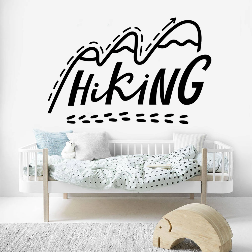 

Походные цитаты, настенные виниловые наклейки, наклейки для спальни, дизайнерские плакаты, Съемные Декоративные Настенные обои HJ2286