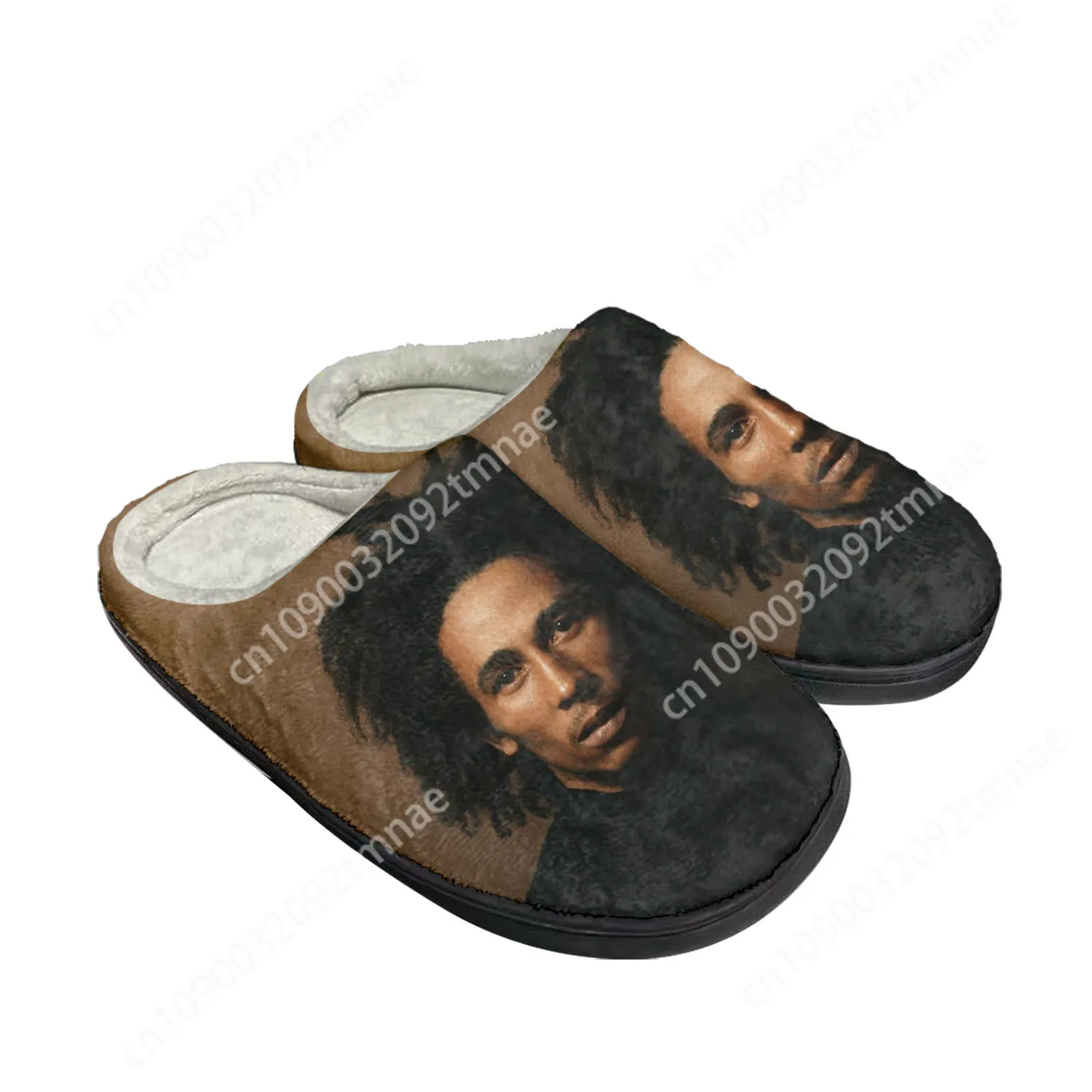 Домашние хлопковые тапочки Reggae рок музыка звезда Боб Марли под заказ мужские и