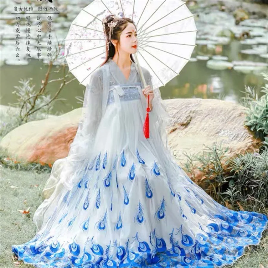 Женское платье Hanfu в китайском стиле традиционное элегантное принцессы с