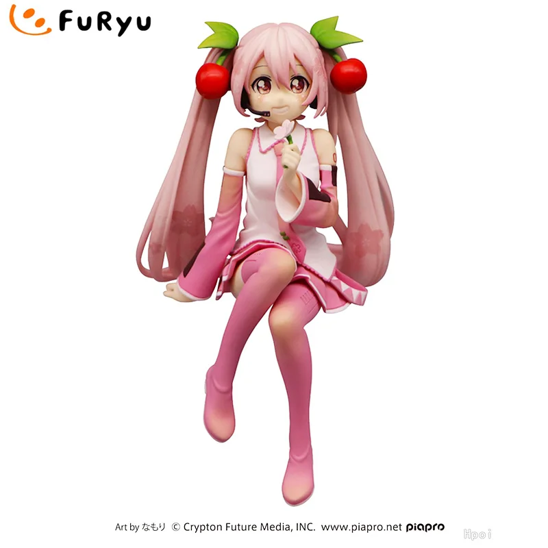 

100% Original FuRyu VOCALOID Noodle Pressure Hatsune Miku Sakura Future 2022 Ver Anime Figure Model Collecile Action Toys Gifts
