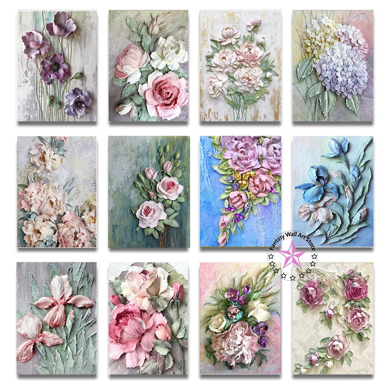 

Nordic Modern Flower Poster Home Decoration Scandinavian Canvas Painting Wall Art Poster And Print Murals Living Room Decoration