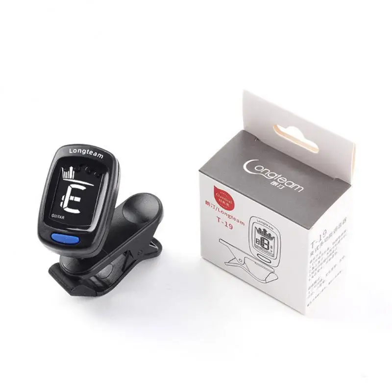 

Folk Guitar Bass Violin Ukulele Tuner Accurate Lcd Digital Display Multifunction Simple Mini Guitar Accessories Clip-on Tuner