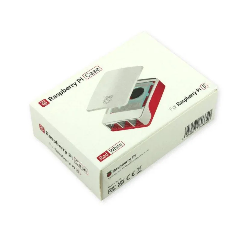 Официальный Корпус для Raspberry Pi 5 ABS чехол красный и белый корпус с контролем