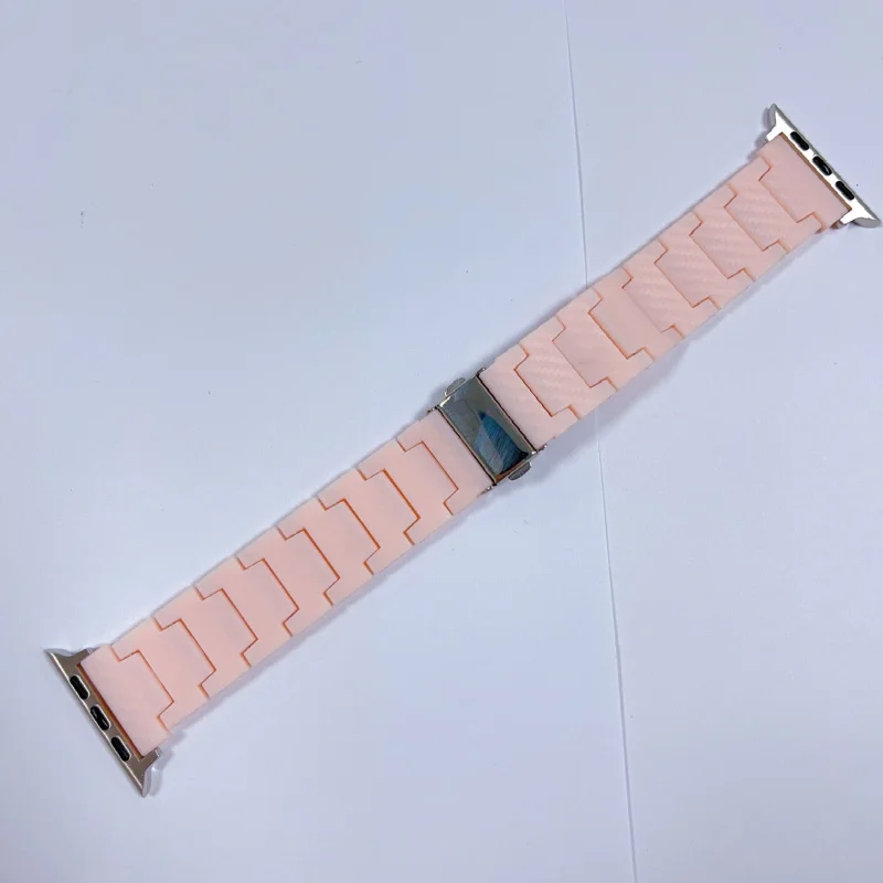 Ремешки из углеродного волокна для Apple Watch ремешок 45 мм 44 40 42 46 41 49 38 ремень-браслет