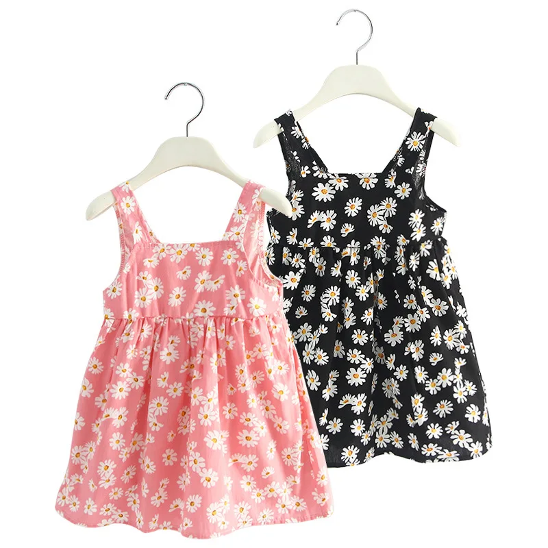

2022 new girl's skirt cotton summer girl's dress small daisy princess skirt