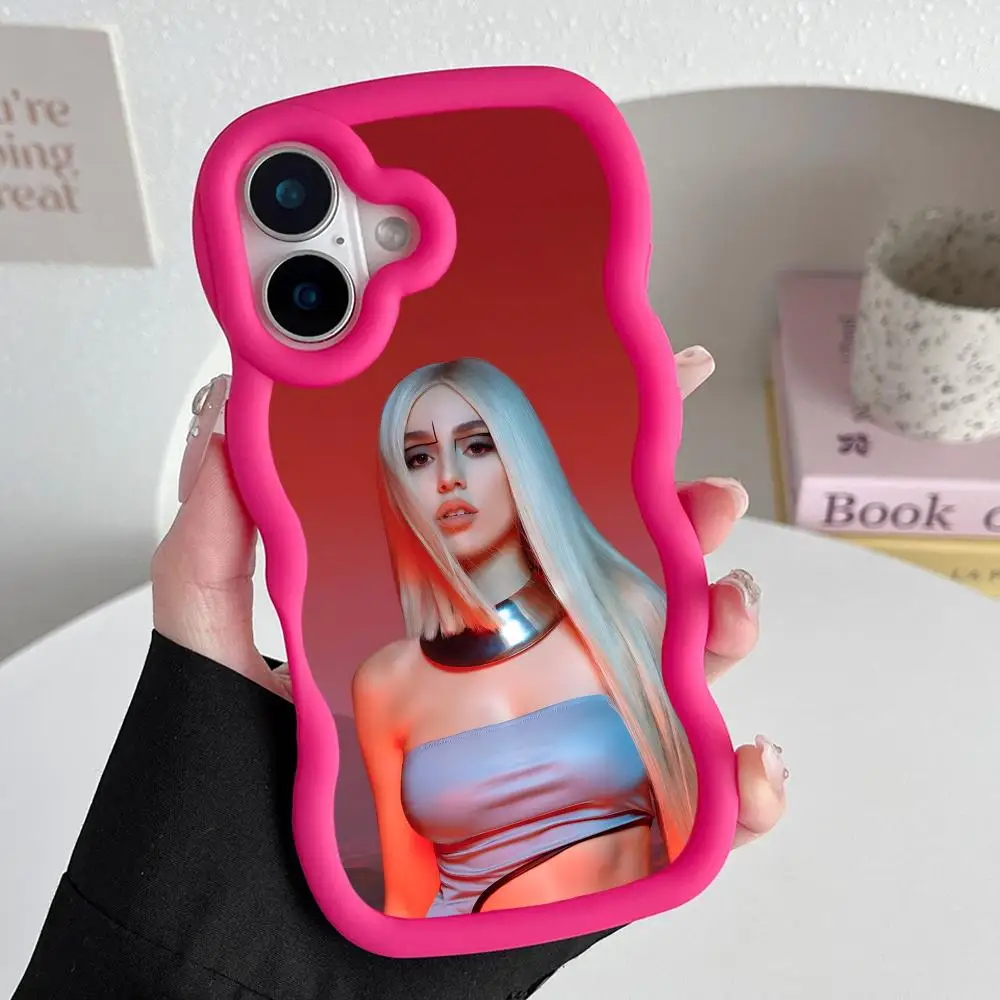 Модный чехол для телефона Ava Max для iPhone 18 17 16 15 14 13 12 11 Air Pro Max Plus, красный, мягкий, из ТПУ, с волнистым краем. (art.: 3920dd303f0f7) - 3920dd303f0f7