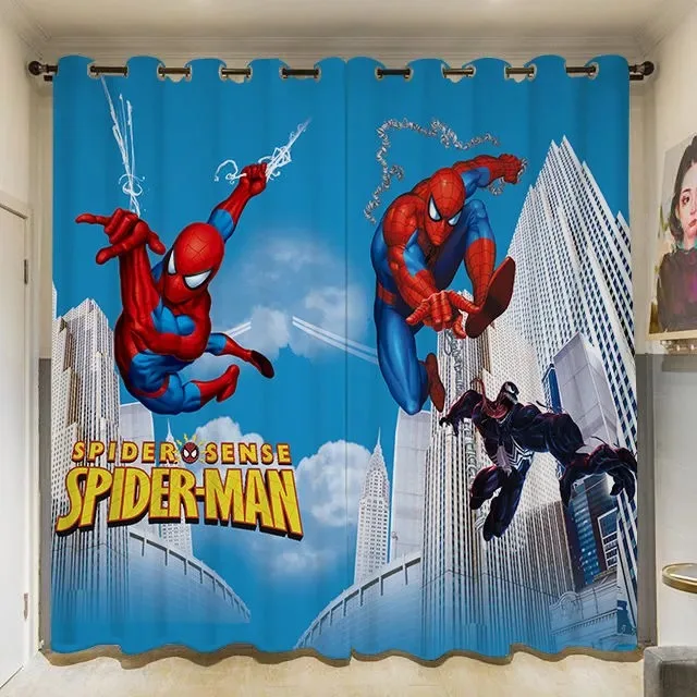 Шторы из мультфильма Человек-паук Disney занавески для гостиной затемняющие
