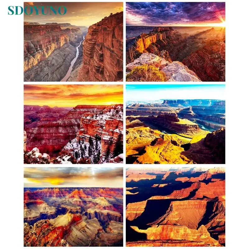 

SDOYUNO 40x50 Painting By Numbers Diy With Frame Handpainted Decorative Paintings Landscapes Number Painting Gift