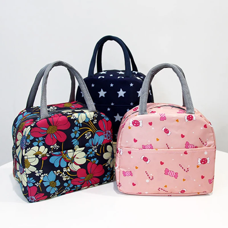 Insulated Lunch Bags For Women Cooler Tote Bag With Front Po