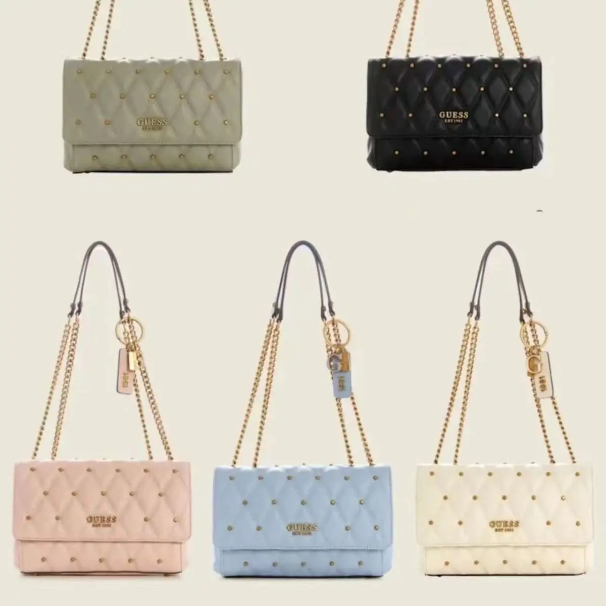 

2023 New Fashion Stud Bag Shoulder Messenger Handbag Luxury Ladies Handbag
