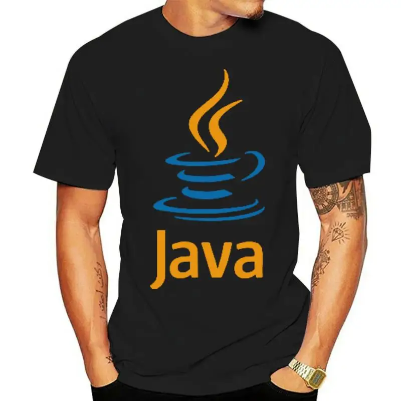 

Мужская Высококачественная футболка из 100% хлопка с принтом JAVA, Повседневная Свободная крутая футболка, футболки, мужские топы