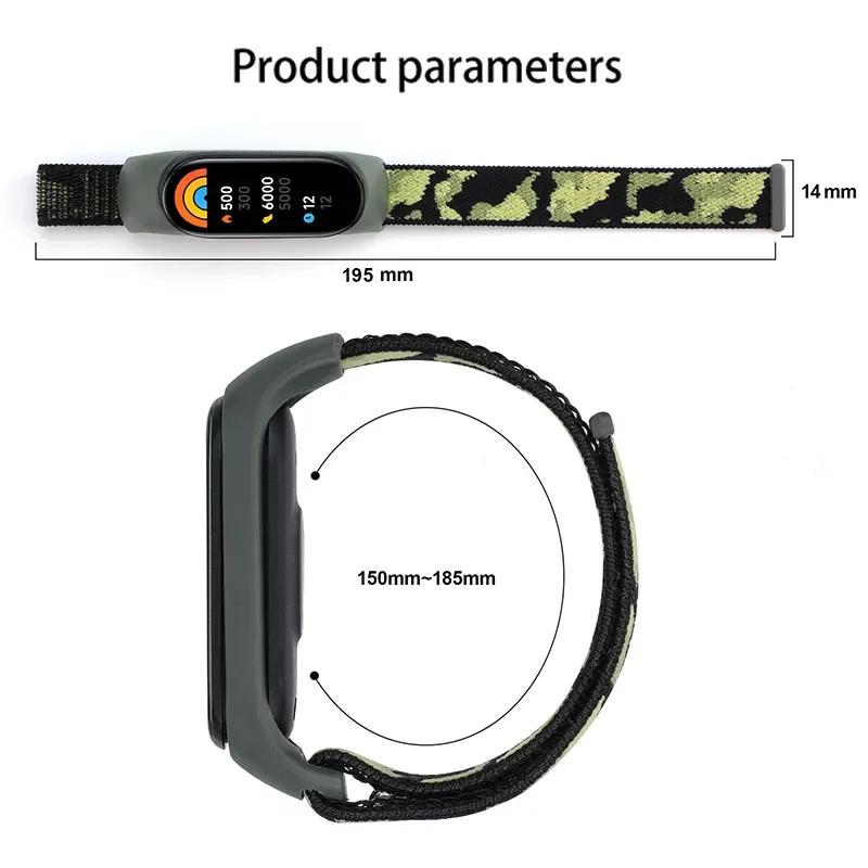 

2022 Trend loop bracelet strap for xiaomi miband 7 6 5 Sport wristband watch belt for Mi band 7 6 5 4 3 smart watch Accessories