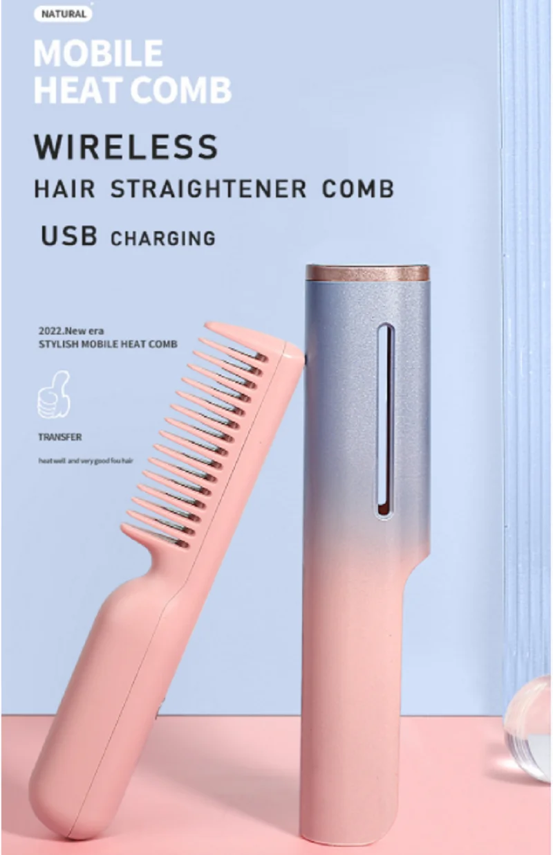 

Wireless Automatic Straightener Multi Function USB Charging Straightener Portable Straightener Hair Styling Comb