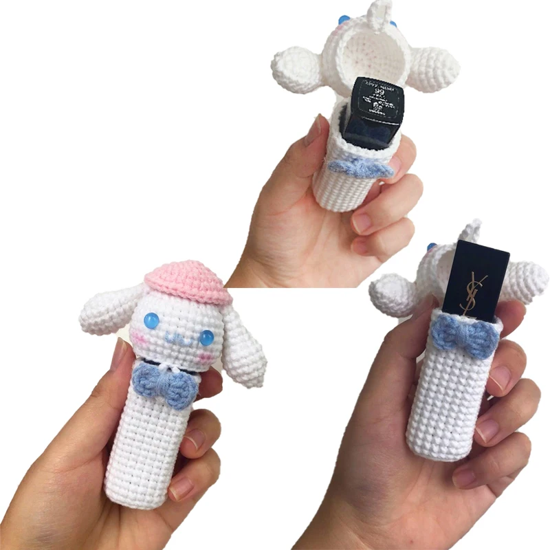 

Kawaii Sanrioed Cinnamorol Kuromi series DIY Ручная плетеная помада сигарета чехол подарок на день рождения отправить подруге